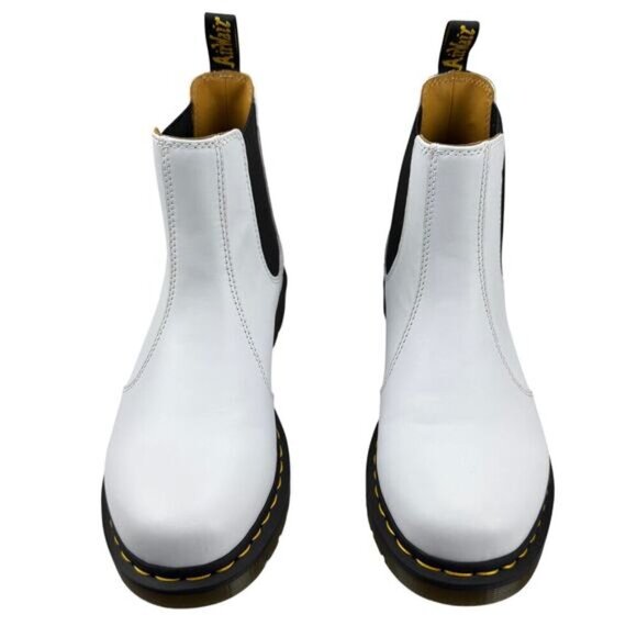 NWOT DR. MARTEN 2976 Yellow Stitch Smooth Leather Chelsea Boots Women US 11 - Picture 3 of 14